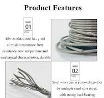 Amazon.com: SHOUCAN 304 Stainless Steel Wire Rope Length 22M ...
