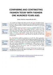 Writing An Essay Compare And Contrast Fashion Esl Worksheet By Kali81 Fashion refers to anything that becomes a rage among the masses.