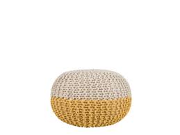 Rated 5 out of 5 stars. Pouffe Ottoman 50 X 35 Cm Beige And Yellow Conrad Beliani Co Uk