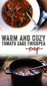 Tomato Sage Chickpea Soup A Couple Cooks Recipe Soup Recipes Chickpea Soup Healthy Eating Recipes
