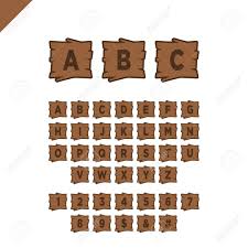 Capital and small alphabet letters learning wooden tray. Wooden Alphabet Blocks With Letters And Numbers In Wood Texture Area With Outline Abc Font For Your Text Message Title Or Logos Design White Background Royalty Free Cliparts Vectors And Stock Illustration