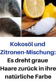 Kokosol Und Zitronen Mischung Es Dreht Graue Haare Zuruck In Ihre Naturliche Farbe Kokosol Zitro Coconut Oil Hair Lip Hair Removal Castor Oil Hair Treatment