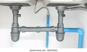 under sink plumbing high res stock
