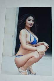 Busty brunette Latina woman Curvy Bikini VINTAGE PHOTOGRAPH o2 | eBay