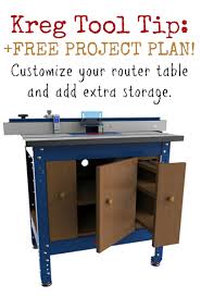 Tuesday Tool Tip Free Project Plan Customize Add Extra Storage To Your Kreg Router Table Get More From Diy Router Table Router Table Kreg Router Table