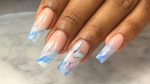 See more ideas about butterfly nail, nail designs, butterfly nail art. How To Sky Butterfly Nail Design For Beginners Acrylic Nails Tutorial Youtube