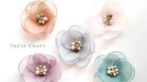 Organza Flower Youtube Making Fabric Flowers Fabric Flower Tutorial Organza Flowers
