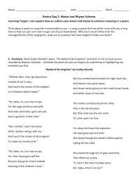 Thank you for the cures and care when sickness caught me unaware. Formative Assessment Of Meter Rhyme Scheme On