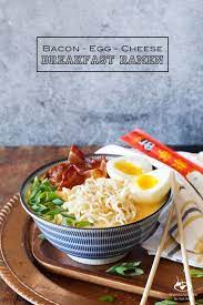 Bacon Egg And Cheese Breakfast Ramen Shared Appetite Recipe Asian Breakfast Bacon Egg And Cheese Ramen Recipes Easy