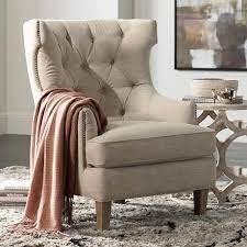 Reese Studio Oatmeal High Back Accent Chair 8g308 Lamps Plus High Back Accent Chairs Accent Chairs Furniture