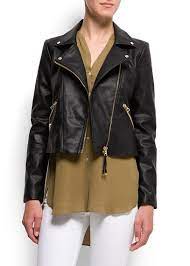 Mango Gold Hardware Biker Jacket Jackets Womens Biker Jacket Mango Clothing
