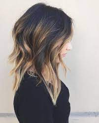 Updos for long layered hair , while styling your long and layered hair, you can get a magnificent result by removing your natural waves. Picture Of Black Layered Hair With Blonde Balayage