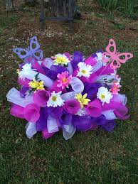 Headstone Saddle Flower Arrangements Diy Gravesite Decorations Cemetery Decorations