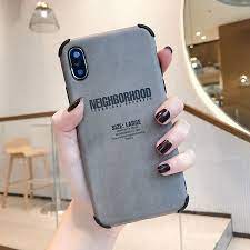 ネイバーフッド neighborhood iphone11pro max iphonexs スマホケース グレー アイフォンxr xs max カバー 無地 シンプル 裏原系ブランド ケース スマホケース アイホン
