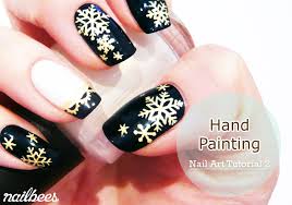 How to paint nails by julia from www.misschievous.tv. Hand Painted Nail Art Nailbees