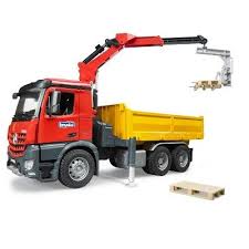 Bruder Toys Mercedes Benz Arocs Truck With Crane And 2 Pallets 1 16 Scale Realistic Functional Toy Construction Vehic Target Toys Construction Vehicles Toys