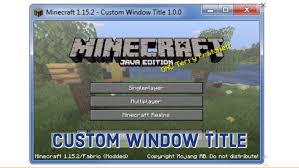Meanwhile, if you're a java edition player, you can download and play many minigames and custom maps directly in the. Custom Window Title Mod 1 17 1 1 16 5 1 15 2 1 14 4 Minecraft