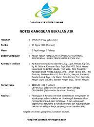 53,738 likes · 2,363 talking about this. Notis Gangguan Bekalan Air Di Jabatan Air Negeri Sabah Facebook