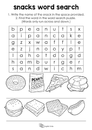 Words, words search and help. Word Search Puzzle Snacks English Unite Food Word Word Search Puzzle English Activities