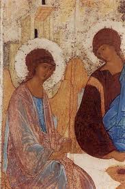 Ангельская троица прорисована так, чтобы передать бренность бытия и материальность земного мира. Pin Ot Polzovatelya Charmillon Na Doske Holy Trinity Religioznoe Iskusstvo Pravoslavnye Ikony Starinnoe Iskusstvo