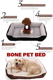 Bone Pet Bed Long Rich Reversible Rectangle Pet Bed Dog Bed In 2020 Dog Pet Beds Dog Bed Personalized Leather Dog Collar