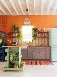 Ever Considered An Orange Kitchen If Not You Re About To Thanks To These Cook Spaces Hunker Farmhouse Kitchen Design Home Kitchens Home