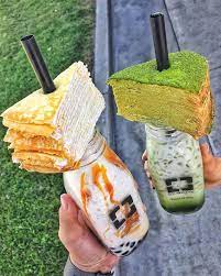4 822 Likes 116 Comments Square Bar Artisan Coffee Tea Squarebarcafe On Instagram Holy Crepe Cake On Bottles A Cafe Food Yummy Food Yummy Drinks