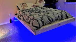 Is It Magic Nope It Is A Crazy Clever Diy To Make A Bed Look Like It Is Floating Optical Illusions My Frien Floating Bed Frame Floating Bed Bed Frame Plans