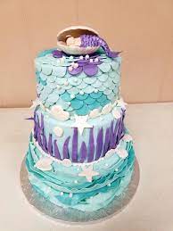 Little Mermaid Baby Shower Cake Mermaid Baby Shower Cake Baby Shower Cakes Little Mermaid Baby