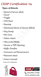 Cissp Certification Traning Tip Types Of Attackts For More Information To Get Ce Cyber Security Technology Cyber Security Certifications Computer Security
