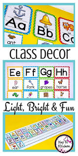 Classroom Decor Light Bright And Fun Alphabet Posters Key To Kinders Alphabet Poster Alphabet Word Wall Cards Alphabet Word Wall