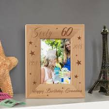 60th Birthday Personalized Picture Frame Engraved Photo Frame Customized Picture Frame In 2020 Personalized Picture Frames Customize Pictures Engraved Photo Frames