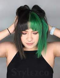 3 dark green hairstyle ideas. Perfect Green Black Hair Color Combination For Short Hair In 2019 Stylezco