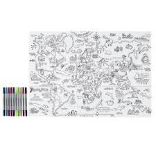 Interaktive weltkarte mit ländern und. Geschenkpapier Mit Weltkarte Zum Ausmalen Von Eat Sleep Doodle 9 90