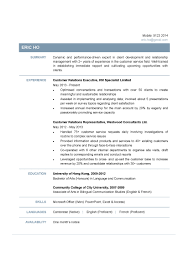 customer relations executive cv