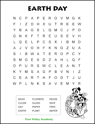 Find and circle 9 hidden words. Easy Earth Day Word Search For Kids