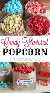 Candy Flavored Sugar Popcorn Recette Recette Bonbon Recettes De Collations Bonbons Faits Maison