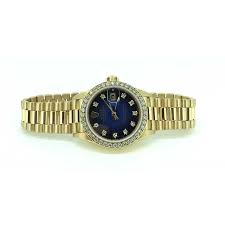 The winding crown and shoulders not included in case diameter measurement 3. Rolex President Datejust Diamond Bezel Diamond Dial 26mm In 18k Yellow Gold