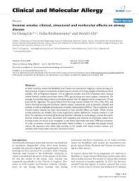 The way this one works is with an ignitable base that first, the incense is lit with a flame and then the flame is blown out. Pdf Incense Smoke Clinical Structural And Molecular Effects On Airway Disease