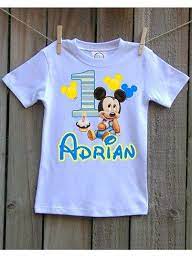 Baby Mickey 1st Birthday Shirt 1st Birthday Shirt Mickey Mouse Shirt Mickey 1st Birthdays Birthday Shirts 1st Birthday Shirts