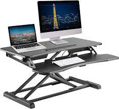 Stand relax , live max. Techorbits Steh X Light Standing Desk Converter Height Adjustable Standing Desk Riser Sit In The Stand Desktop Workstation Surface 32 Inches Black Amazon De Kuche Haushalt