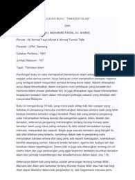 Namun pengarang tidak memberikan contoh pengalaman hasil daripada kerja lapangan di. Contoh Ulasan Buku Ringkas
