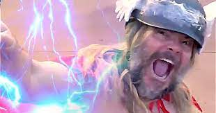 Jack black has challenged the thor: Jack Black Deems Himself The New God Of Thunder In Hilarious Ragnarok Spoof Video