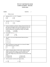 Saya juga mewakili seluruh rakyat malaysia mengucapkan ribuan terima kasih kepada kepimpinan kerajaan termasuk abah (muhyiddin), pak. Try Out Matematika Sd 2 Pdf