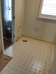 In Progress Vanity Toilet Removed In Preparation To Re Tile The Floor Bathroom Flooring Flooring Sale Bathroom