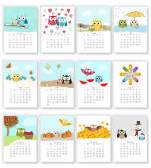 2021 Adorable Owl Monthly Calendars Instant Download Etsy In 2020 Instant Download Etsy Calendar Printables Calender Design