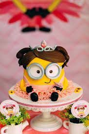 See more ideas about minion cake, cupcake cakes, cake. Kara S Party Ideas Girly Minion Birthday Party Kara S Party Ideas
