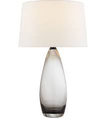 Lighting, desk lamp, floor lamps, task lamp, table lamps, free standing lamp, hanging lamps, wall lamps, room lighting, home accent lighting, accent lighting, home. Visual Comfort Cha3420smg L Chapman Myers Myla 30 Inch 100 00 Watt Smoked Glass Table Lamp Portable Light Large