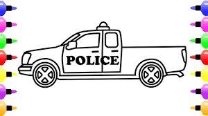 Dla chłopców i dziewczynek, dzieci i dorosłych, nastolatków i małych brzdąców, przedszkolaków i dzieci w wieku szkolnym. Police Car Drawing Easy With Colour Novocom Top