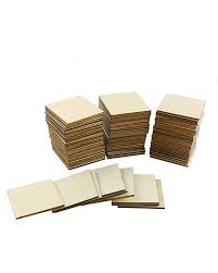 Twdrer 100pcs Unfinished Blank Wood Squares Wood Pieces Cutouts For Diy Arts Crafts Handmade Wedding Ornaments C Wood Pieces Diy Arts And Crafts Wood Square